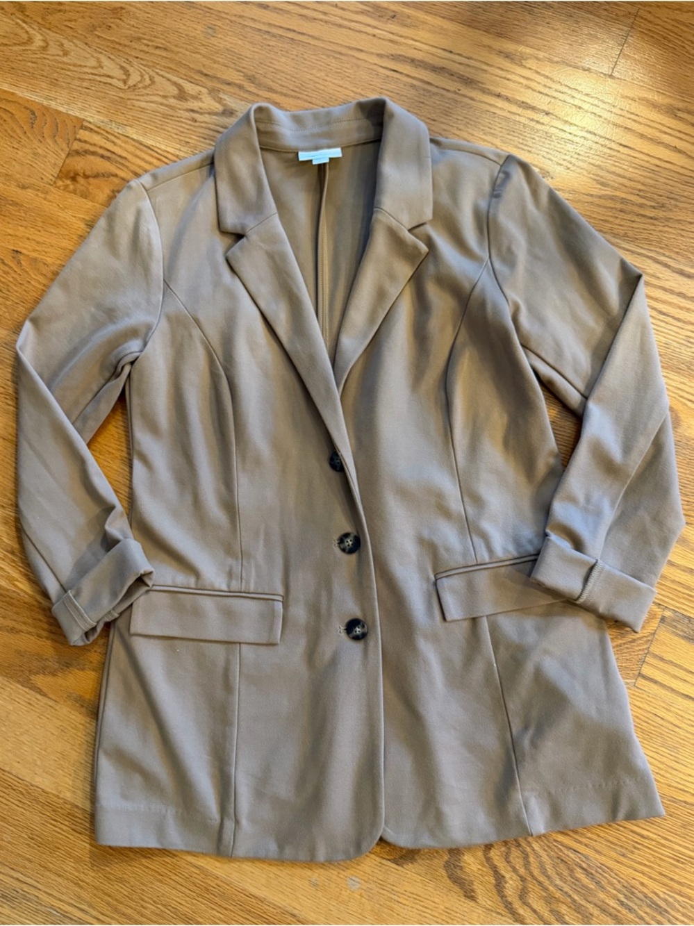J. Jill Longline Ponte Blazer in Camel - Picture 2 of 7